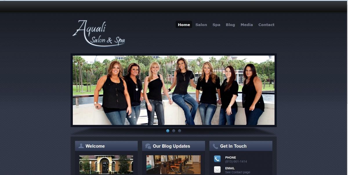 Salon website preview Salon website preview